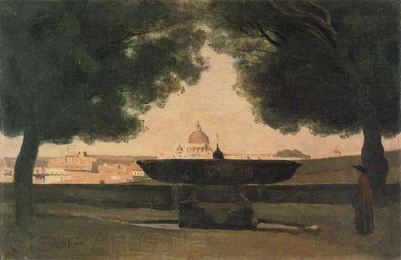 camille corot Fountain of the French Academy Norge oil painting art